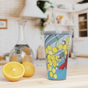 Bee Kind Plastic Tumbler with Straw