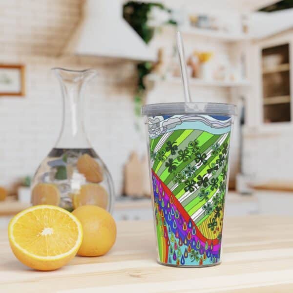 Lucky Charm Plastic Tumbler with Straw